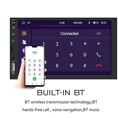 7-inch 2Din Wireless Carplay Multifunctional Car Player IPS Full Touch Screen BT FM Car Navigation Mirroring Connection