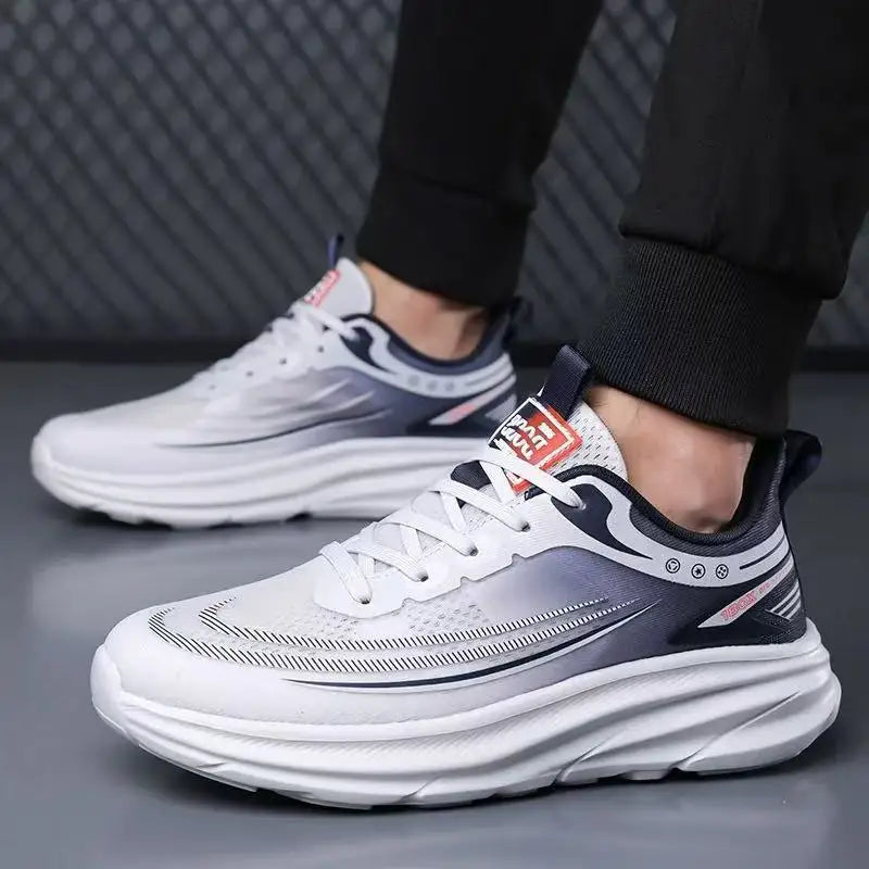 Neutral 2025 New Summer Mesh Breathable Ultra Light Shock Absorbing EVA Outsole Running Men's Student Solid Color Offset Printed