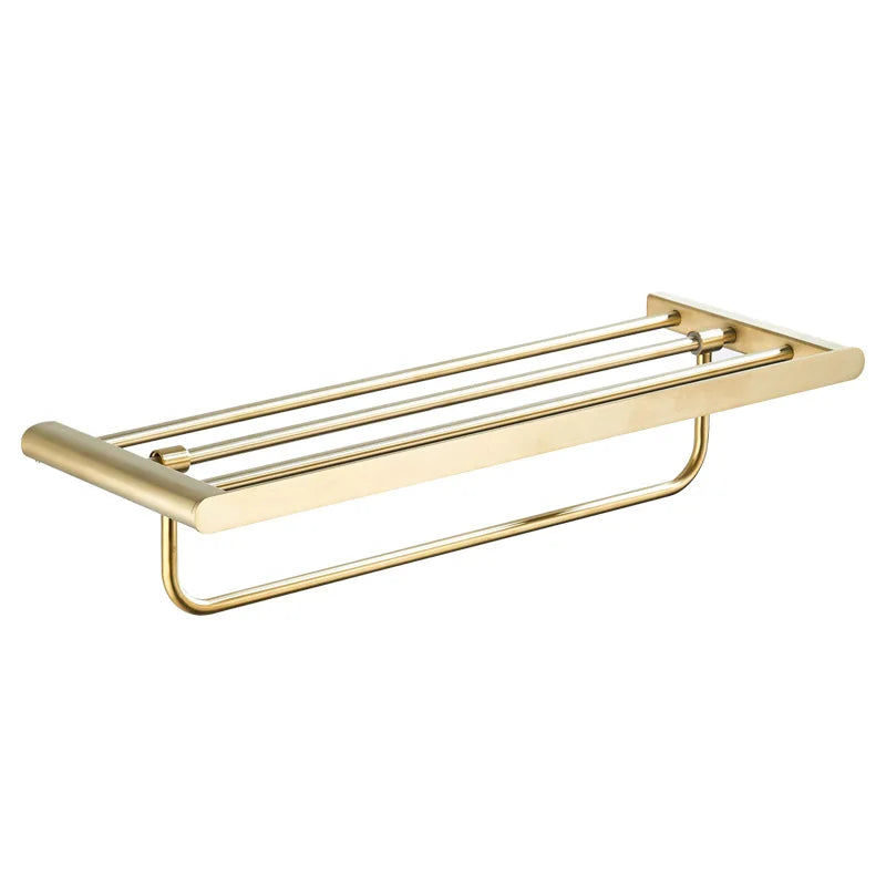 Luxury Stainless Steel 304 Brushed Gold Luxurious Bathroom Accessories Set