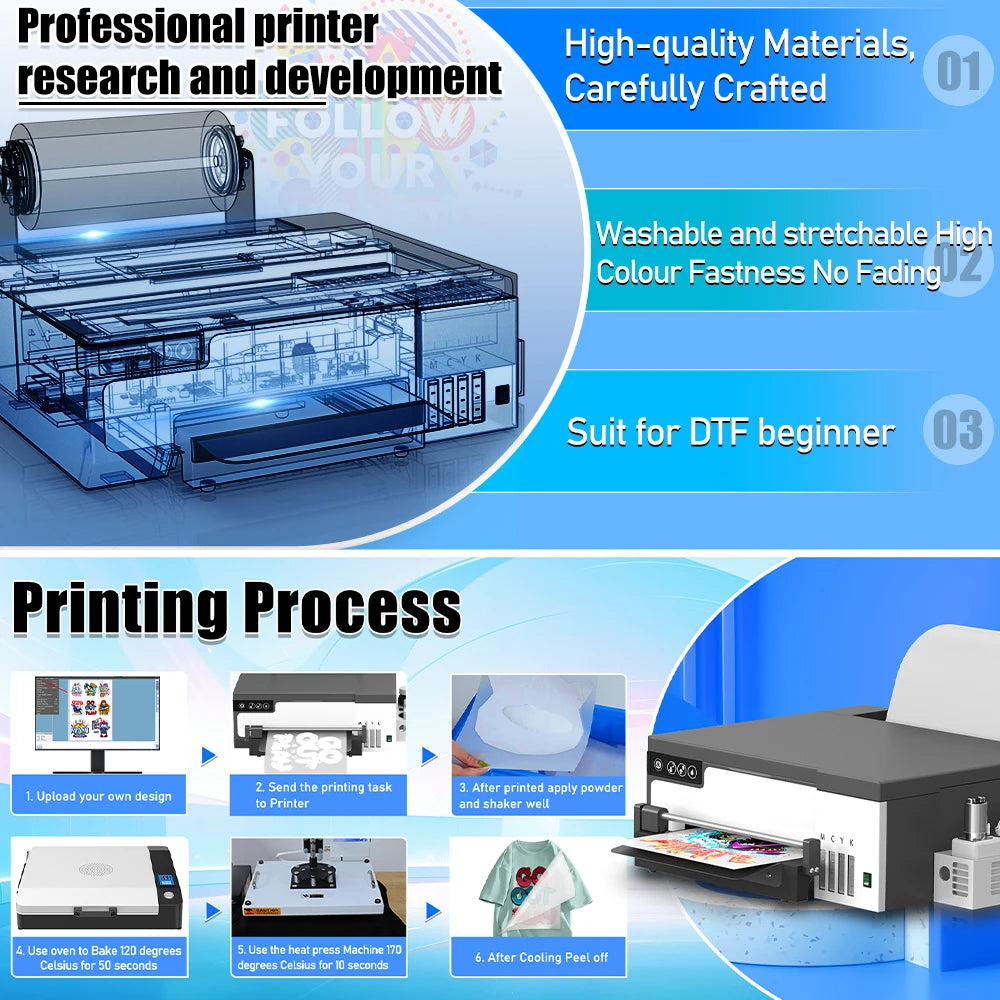Better Printing Effect A4 Roll Machine XP600 t Shirt Printer Machine for Home Use DTF  New Arrival Inkjet Machine