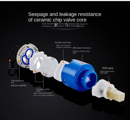 Modern European-Style Brass Bathroom Shower Suite Dual Handle Wall-Mounted Shower Faucet Slide Bar Ceramic Valve Core Rain Spray