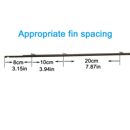 7mm OMER Customised Heat Treated 17-4PH Stainless Steel Diving Spear Fishing Shaft Accessoires Tip With Down Barb for Spearfish