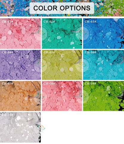 Factory Matt Macaron Colors Nail Sequins Solvent Resistant Non-Toxic Chunky Glitter Bulk Tumbler Snow Globe Epoxy Resin Festival