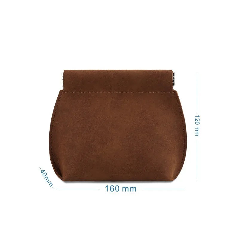 Thickened PU Leather Pouch Small Cosmetic Lipstick Automatic Closed Shrapnel Bag Makeup Packing Bag Jewelry Bag WIth logo