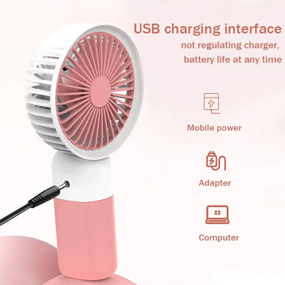 Summer Sale Portable Mini Fan Usb Rechargeable Mini Ventilador Air Cooler Hand Held  Small Handheld Mini Ventilateur