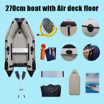 Heat Weld Process Solarmarine 4 Person Air Mat Floor Inflatable Speed Boat High Quality Speed Rescue Boat for Using in Sea Water