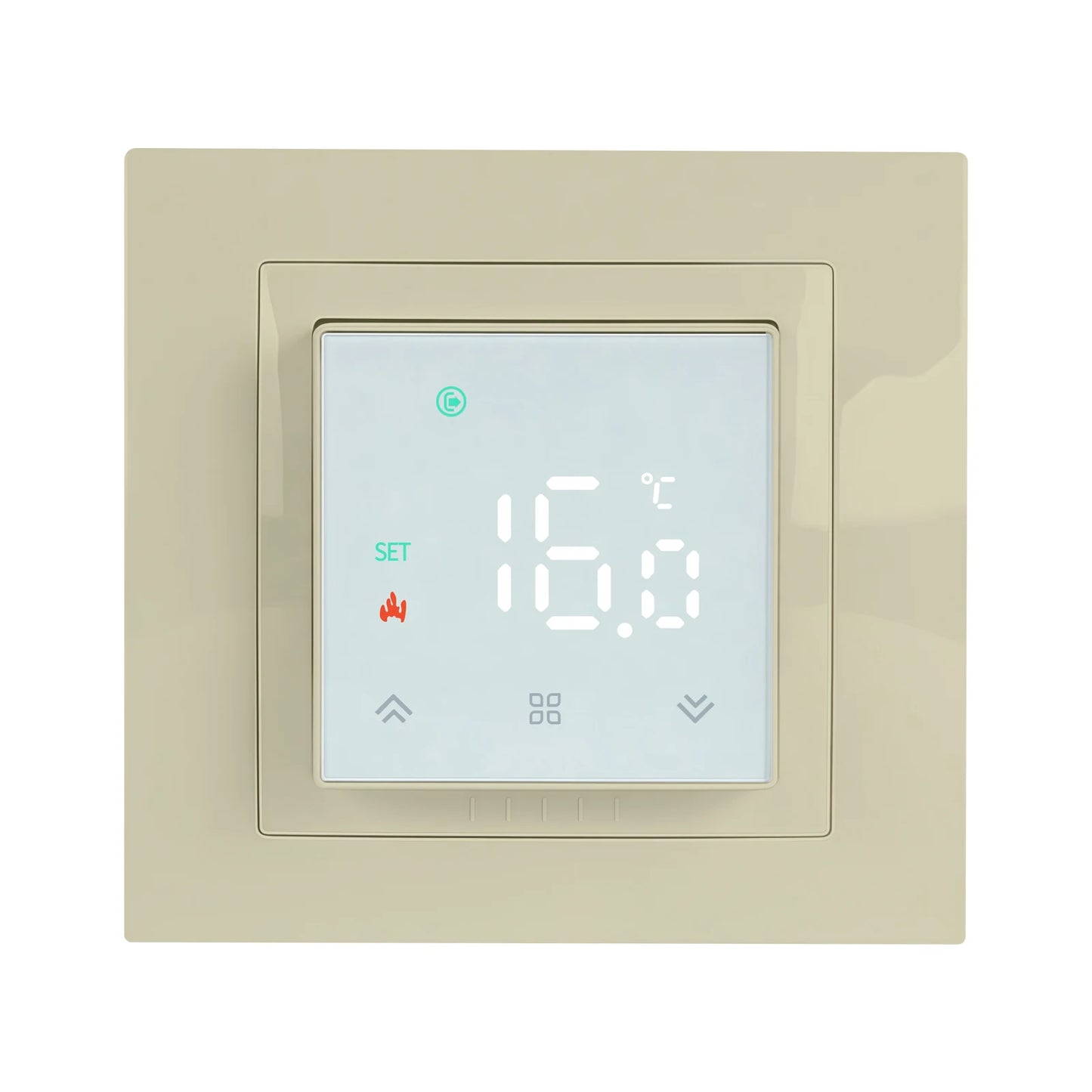 Room Thermostat Square Convex LCD Panel Child Lock Floor Heating System Programmable Smart WIFI Thermostat