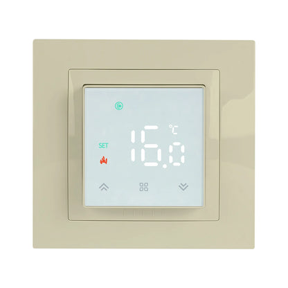 Room Thermostat Square Convex LCD Panel Child Lock Floor Heating System Programmable Smart WIFI Thermostat