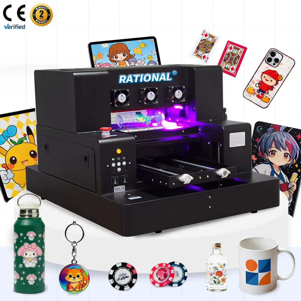 UV DTF Printer for Mug Cup Bottle Printing Machine AB Film Sticker Inkjet Printers A3 A4 Multi Color Inkjet Printers Machine
