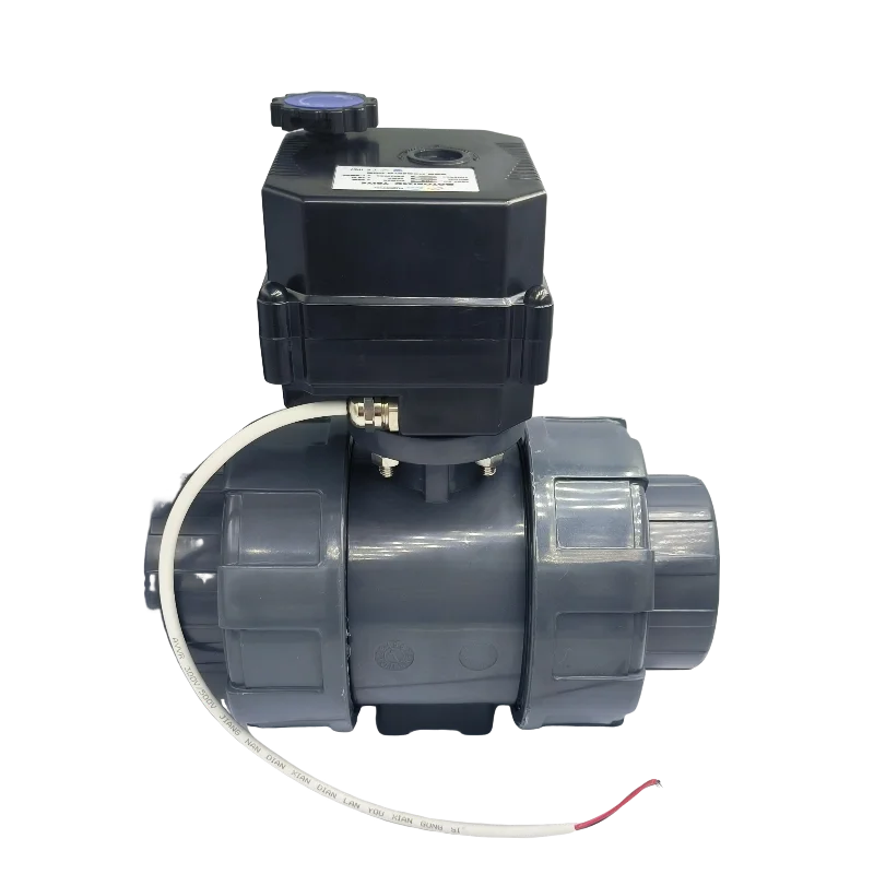 Manufacturer Supply Compact 12V 24V Motorized Actuator Electric Brass PVC Plastic Ball Valve DN50 2 Inch for Water Flow Control