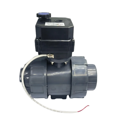 Manufacturer Supply Compact 12V 24V Motorized Actuator Electric Brass PVC Plastic Ball Valve DN50 2 Inch for Water Flow Control