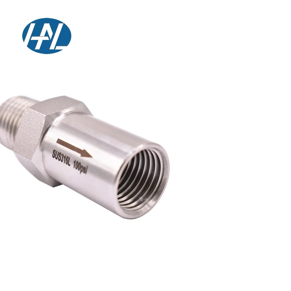 SS316L Stainless Steel Adjustable Safety Relief Valves Manual Power for General Application Male Female Gas Pressure Regulators