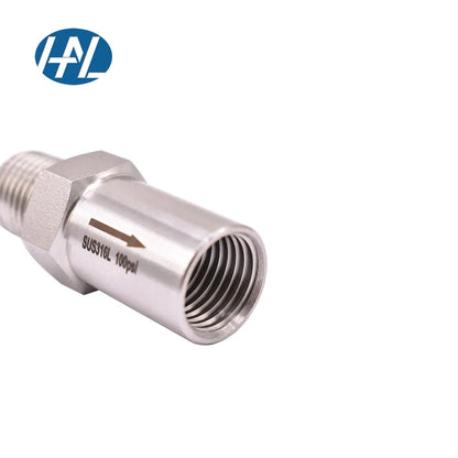 SS316L Stainless Steel Adjustable Safety Relief Valves Manual Power for General Application Male Female Gas Pressure Regulators