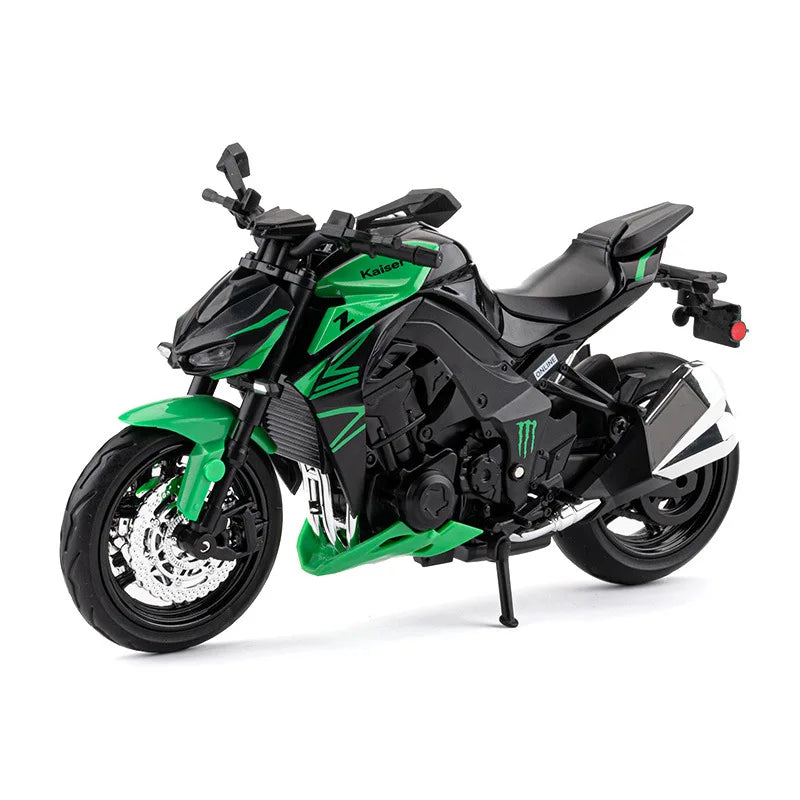 New Hit 1:12 Scale Z1000 Diecast Car Model with Sound Light Effects Collectible Decor Toy Gift for Boys