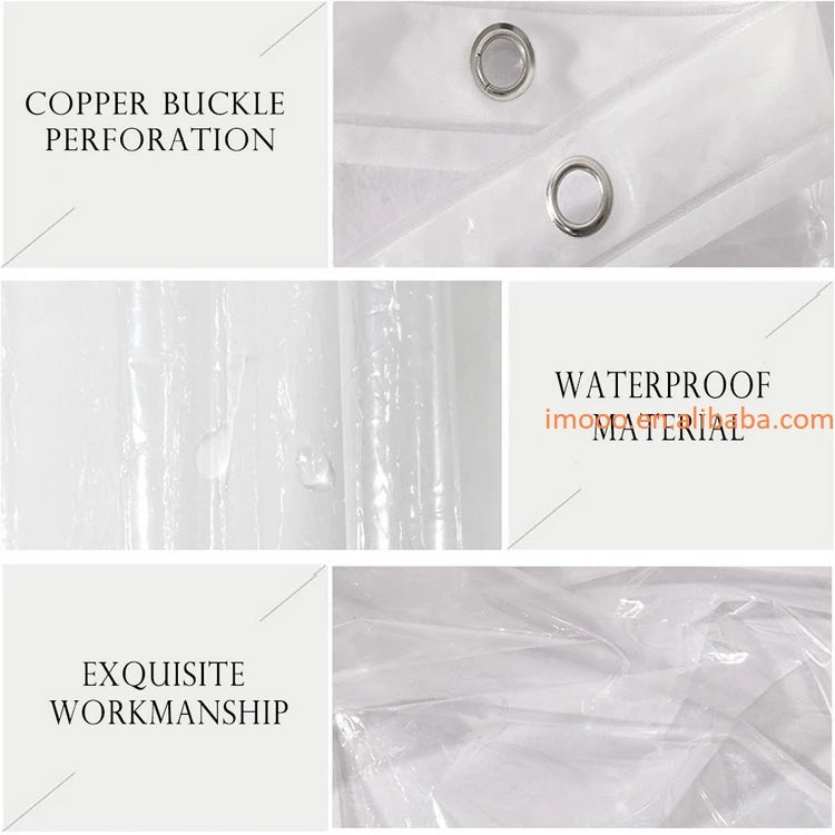 Factory Price Shower Curtain Liner 180x200CM Lightweight Clear Waterproof Curtain Rooms PEVA Bathroom Plastic Shower Curtains