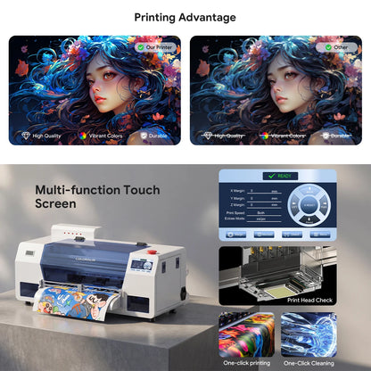 Colorsun 2025 New Model XP600 Automatic A3 DTF Printer Kit with Oven Powder Shaker Multifunctional Machine Dtf Printer