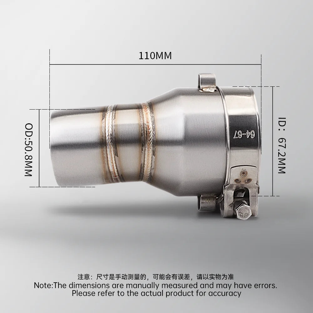 Kove 800X Adventure Rally Pro Motorcycle Exhaust System Muffler Escape Moto 51MM Stainless Steel Middle Link Pipe New Condition