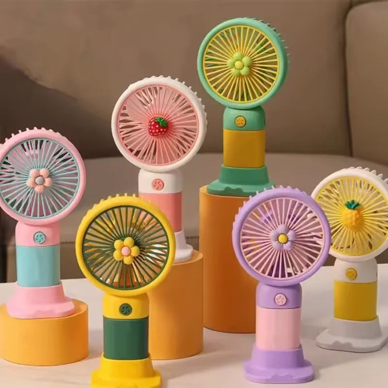 Wholesale Mini Rechargeable USB Cooling Fan Portable Outdoor Multi-Functional Ventilante Single Speed Handheld Cute Design