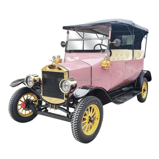 2025 Factory Sell 5 Seats CE Certification Electric Passenger Car Classic Vintage Car Style for Hotel Golf Club and Resort