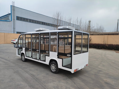 Hot Sale FNE 14-Seater White Open Top Electric Convertible Sightseeing Classic Car 72V 5KW Motor 28-35km/h