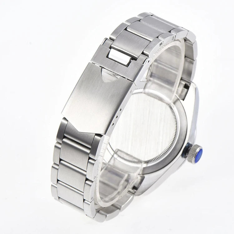 41mm Aluminum Bezel Wristwatch Stainless Steel Strap Fit for ETA 2836/2813 Miyota 82 Series NH35 Movement Wristwatch Parts Tools