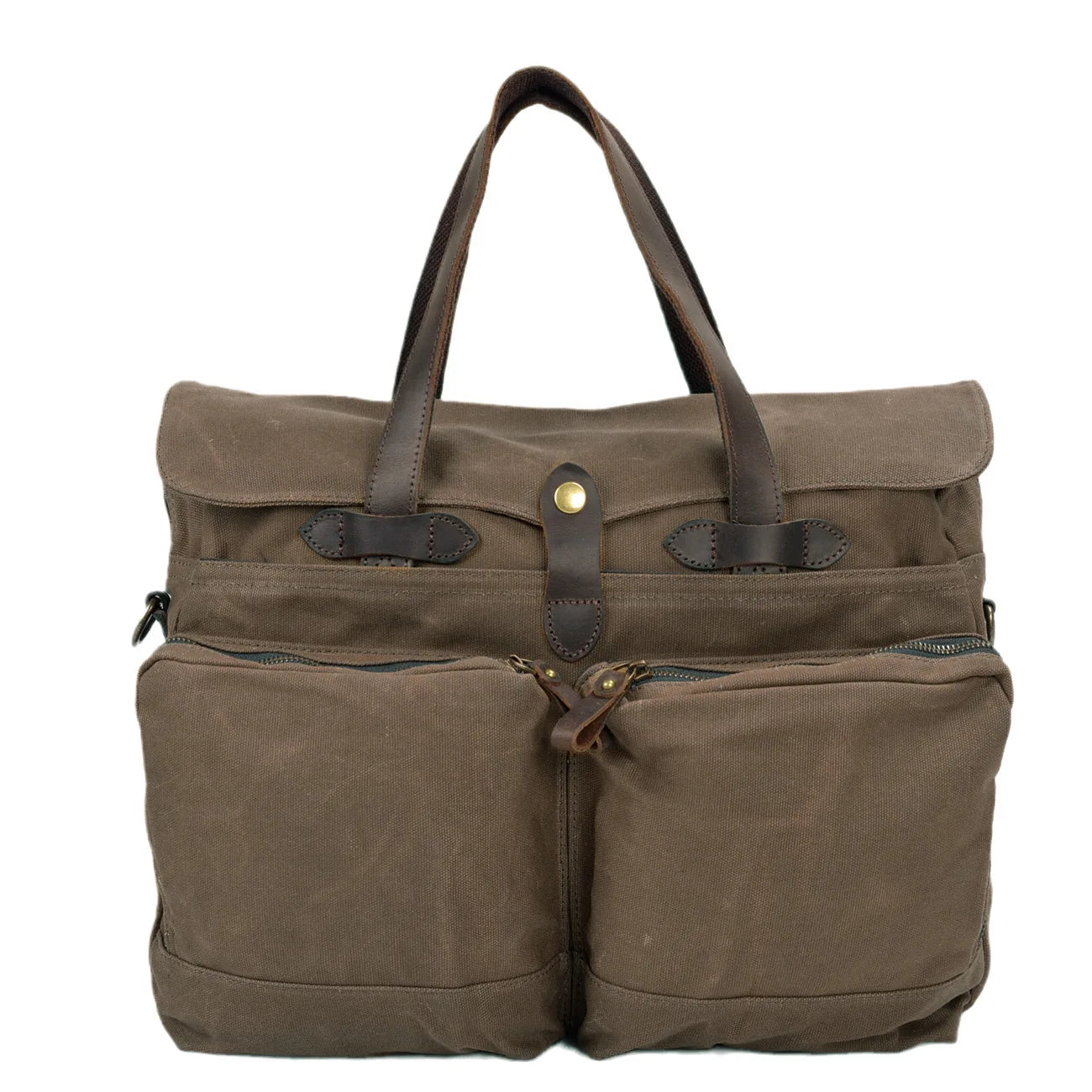 Soft Batik Canvas Men's Business Briefcase 15.6 Inch Computer Bag Retro Casual Handheld Shoulder Crossbody Bag