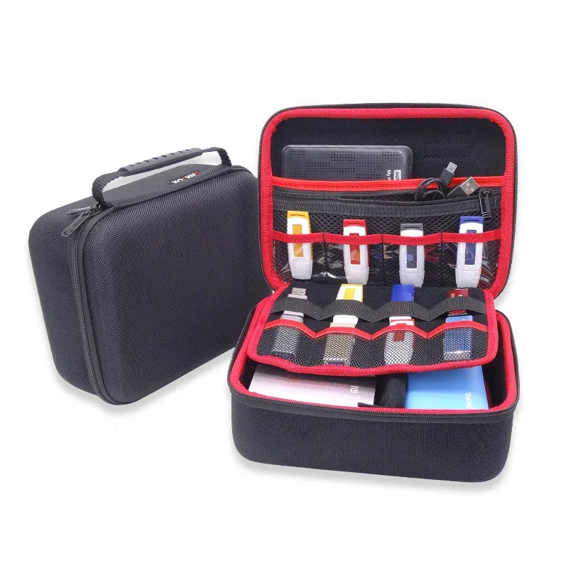 GHKJOK 3.5 inch Large HDD USB Flash Drive external hard disk case Cable Organizer Bag Carry Case usb flash disk GH1603