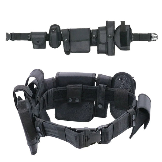 Tactical Security Duty Belts Multifunctional Gun Holster Flashlight Pouch Sets Utility Kit Patrol Belt for Hunting Accessories by PDG ibma