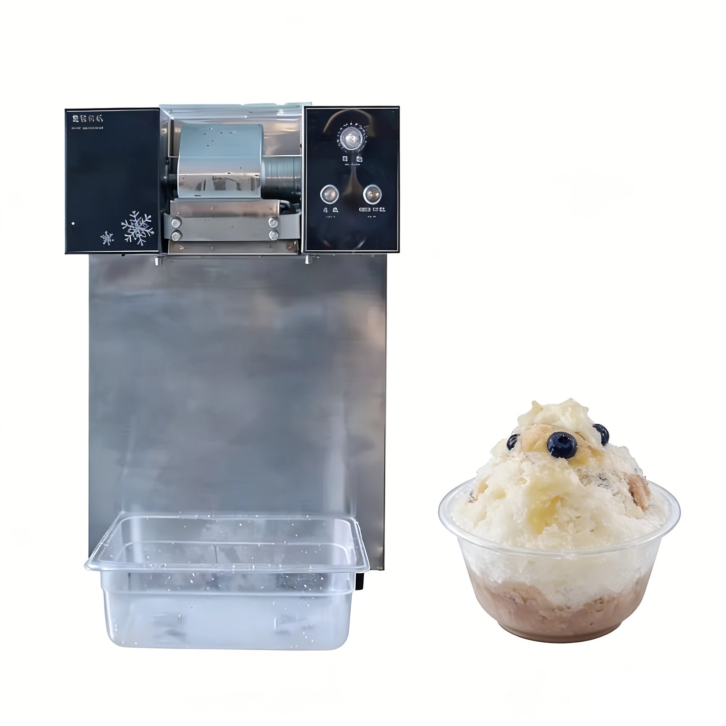 Portable Electric Snow Ice Shaver Machine Stainless Steel Eco-Friendly Commercial Hotel Household Outdoor Festival Fair Night