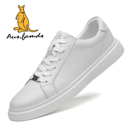 Men's Trendy Casual Athletic Shoes with Kangaroo Logo Cowhide Pigskin Top Layer Lining Stylish Rubber Outsole for Walking Style
