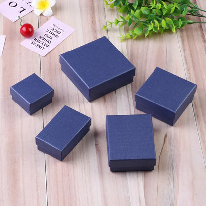 24pcs Square Jewelry Packaging Box 9*7cm Purple paper Necklace Ring Earrings Bracelet Gift Box for Valentine's Day High Quality