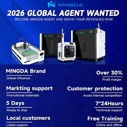Mingda MD600D Professional Large High Temperature 3d Printers 600mm Industrial Plastic 3d Printer for Car Bumper