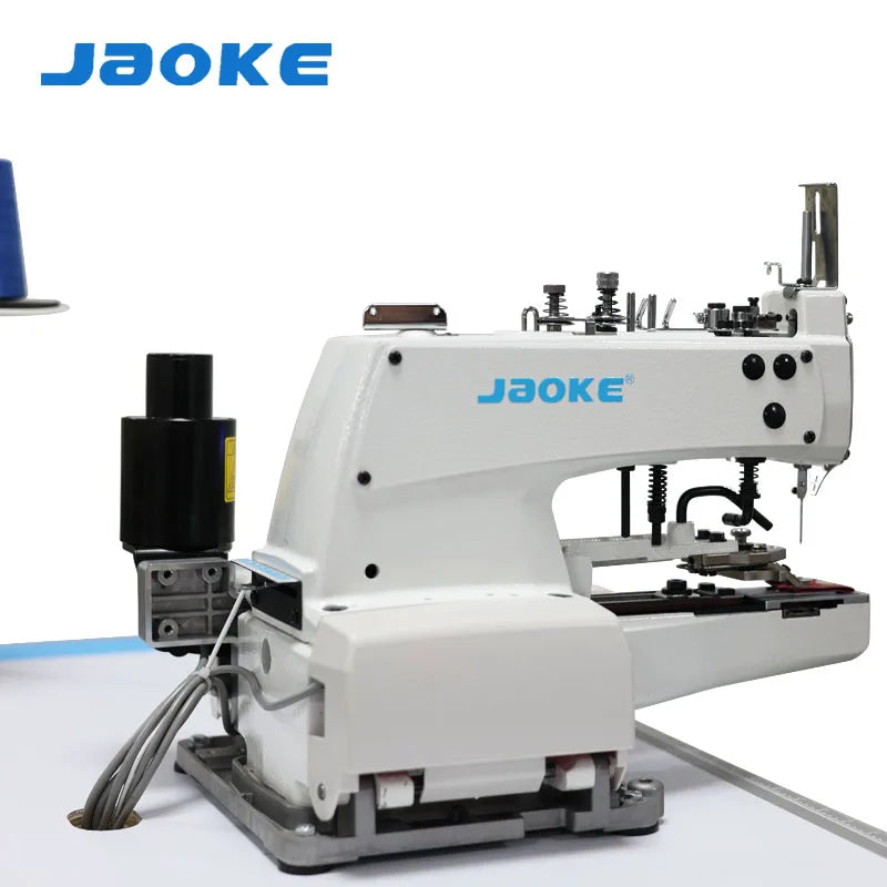 New JAOKE 373 Motorized Button Attaching Machine Full-Automatic Flat (2/4-Hole) Mushroom Buttons Iron Plastic 550W Electronic