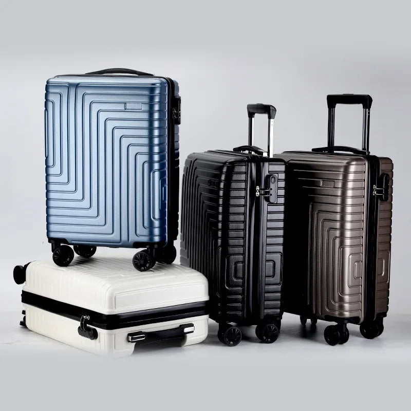 Female Customizable Ultralight Zipper Luggage Case Small Foldable Suitcase with Mute Spinner Wheel Password Box Made From PC