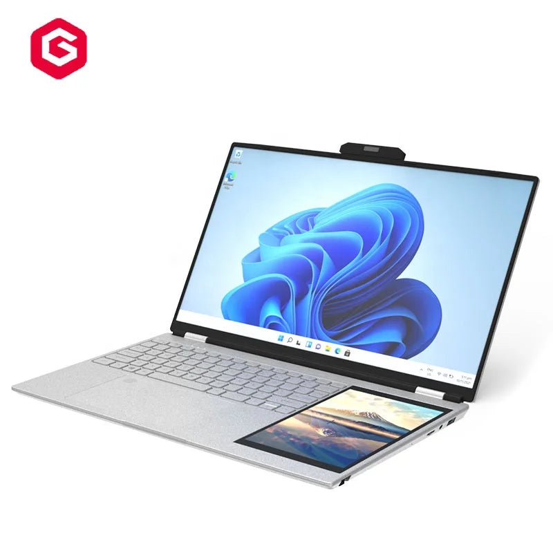 High Level New Cheap Laptop Computer 15.6 Inch Dual Screen 7inch  Touch Screen Laptop