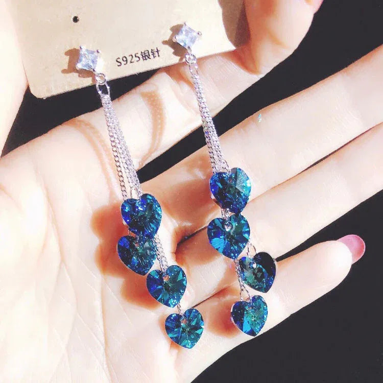 Trendy Women Geometric Big Hoop Earrings Resin Crystal Bling Hoop Earrings Custom Color Exaggerated Gold Earring for Girls