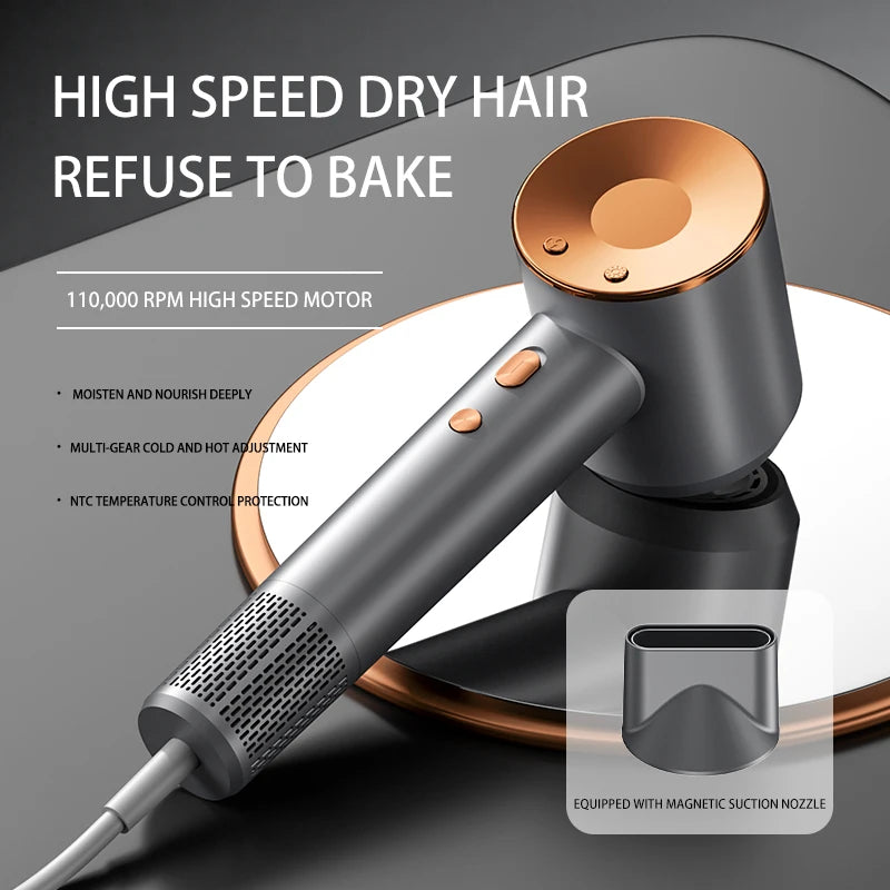 Professional 1600W DC Motor Brushless Hair Dryer High-Speed Bladeless Blow Styling Tool