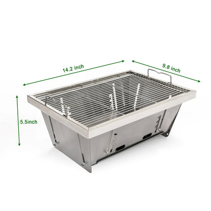 Bbq Outdoor Modern Square Wood Fire Pit Patio Garden Eco-Friendly Party