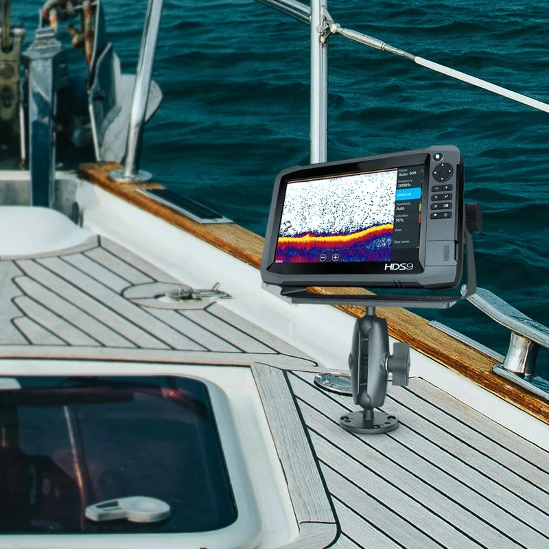 Drill-Down Marine Electronic Rectangular Fish Finder Mount for Marine Boat GPS Navigation Humminbird Helix 7