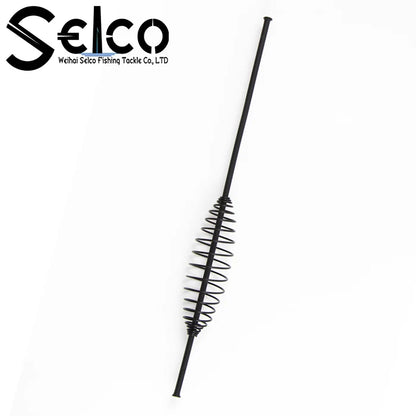 Selco Carp Fishing Method Spring Wire Inline Feeder with Lead Sinker High-quality Metal Open-ended Spring  Fishing Bait  Feeders