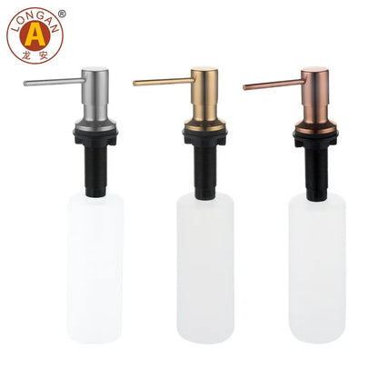 Kitchen 1000ml Hand Bottle Sink Soap Pump Dispenser Stainless Steel Liquid Soap Dispenser Ss304 Bottle for Kitchen Sink