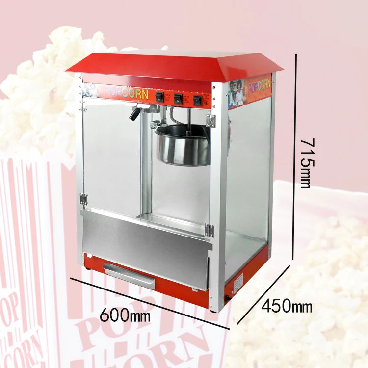 Kolice Strong Structure Commercial 8oz Kettle Popcorn Machine/Popcorn Making Machine with Safe Organic Glasses Make Popcorn