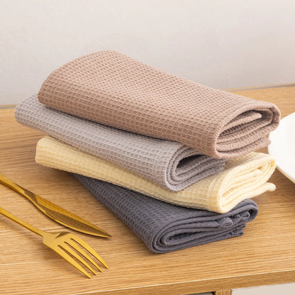 100% Cotton 35*35cm Waffle Kitchen Towel Soft Durable Handmade Modern Cleaning Cloth Washable for Everyday Home Use Christmas