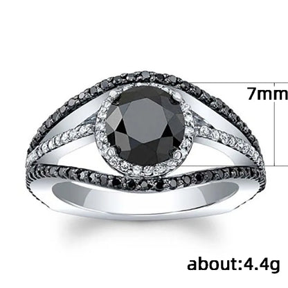 F328 Vintage Moissanite Ring Oval Cut White Gold Pave Setting Engagement Band for Women