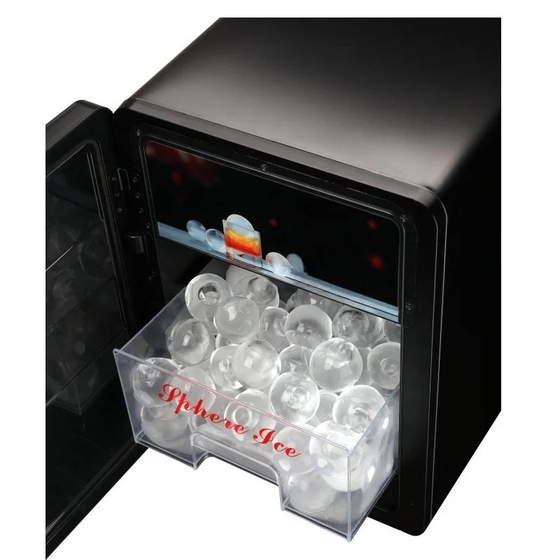 ETL/CE Counter Top Home Sphere Ice Machine Crystal Ice Ball 4Pcs Per Cycle 160Pcs and 10Kgs Per Day for Cocktails Drinks Whiskey