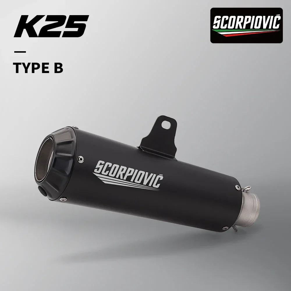 Universal 51MM Motorcycle Exhaust Muffler Pipe Escape Moto for Kawasaki Er6n Sv650 Z800 R1 Cb650f Cb1000r Cbr250r C25