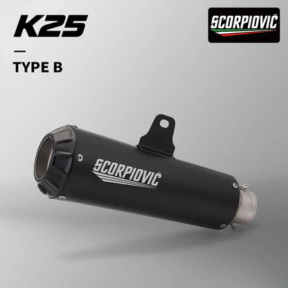 Universal 51MM Motorcycle Exhaust Muffler Pipe Escape Moto for Kawasaki Er6n Sv650 Z800 R1 Cb650f Cb1000r Cbr250r C25
