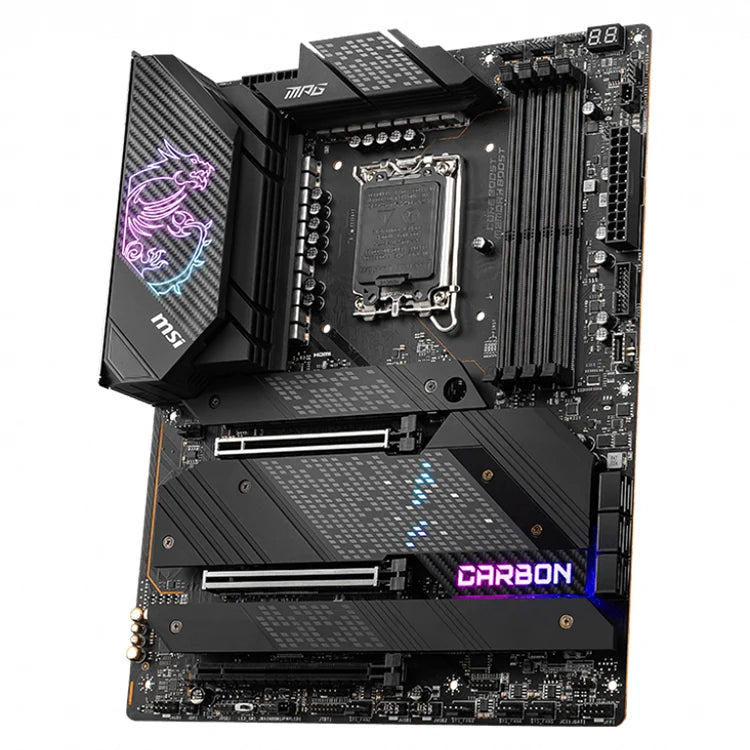 Used MSI MPG Z690 CARBON WIFI Motherboard Supports DDR5 Memory up to 6666+(OC) MHz and 12th Gen Intel Core/ Pentium Celeron CPU