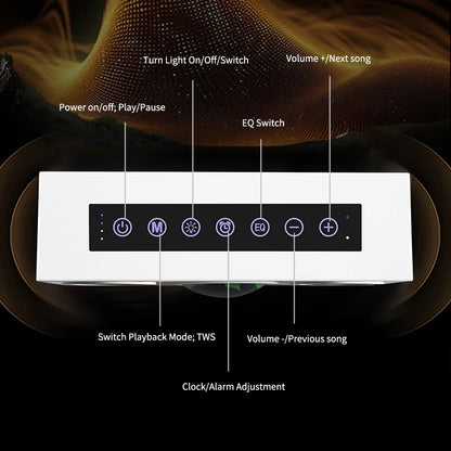 Cyboris B1 Wireless LED Music Visualization Speaker Magnetic Fluid Sound Visualizer for Outdoor Party Use USB Birthday Gift