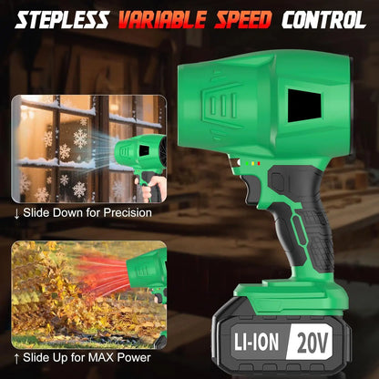 20V Turbo Cordless Leaf Blower Battery Powered Air Blower for Leaf and BBQ Cleaning DIY Grade US Local Warehouse Stock